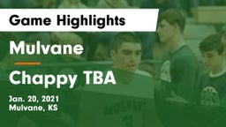 Mulvane  vs Chappy TBA Game Highlights - Jan. 20, 2021