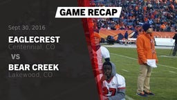 Recap: Eaglecrest  vs. Bear Creek  2016