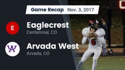 Recap: Eaglecrest  vs. Arvada West  2017