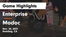Enterprise  vs Modoc Game Highlights - Nov. 20, 2023