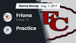 Recap: Friona  vs. Practice 2017