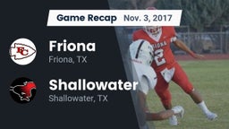 Recap: Friona  vs. Shallowater  2017