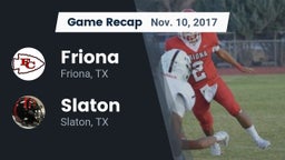 Recap: Friona  vs. Slaton  2017