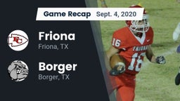 Recap: Friona  vs. Borger  2020