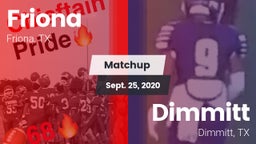 Matchup: Friona  vs. Dimmitt  2020