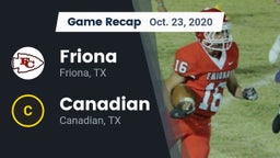 Recap: Friona  vs. Canadian  2020