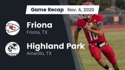 Recap: Friona  vs. Highland Park  2020