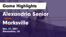 Alexandria Senior  vs Marksville  Game Highlights - Dec. 21, 2021