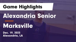 Alexandria Senior  vs Marksville  Game Highlights - Dec. 19, 2023