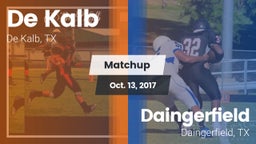 Matchup: De Kalb  vs. Daingerfield  2017
