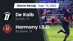 Recap: De Kalb  vs. Harmony I.S.D. 2022