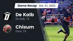 Recap: De Kalb  vs. Chisum 2022