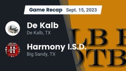 Recap: De Kalb  vs. Harmony I.S.D. 2023