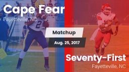 Matchup: Cape Fear High vs. Seventy-First  2017
