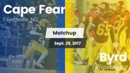 Matchup: Cape Fear High vs. Byrd  2017