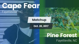 Matchup: Cape Fear High vs. Pine Forest  2017