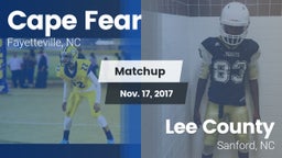 Matchup: Cape Fear High vs. Lee County  2017