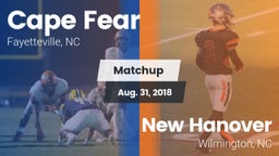 Matchup: Cape Fear High vs. New Hanover  2018