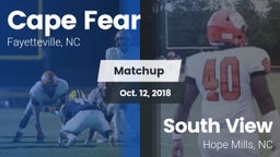 Matchup: Cape Fear High vs. South View  2018