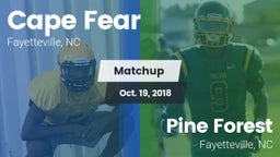 Matchup: Cape Fear High vs. Pine Forest  2018