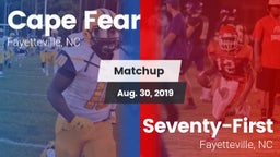 Matchup: Cape Fear High vs. Seventy-First  2019