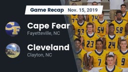 Recap: Cape Fear  vs. Cleveland  2019