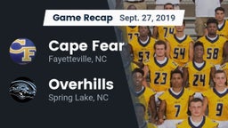 Recap: Cape Fear  vs. Overhills  2019