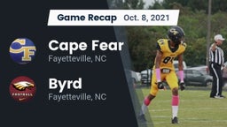 Recap: Cape Fear  vs. Byrd  2021