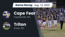 Recap: Cape Fear  vs. Triton  2022