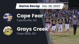 Recap: Cape Fear  vs. Grays Creek  2022