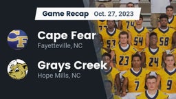 Recap: Cape Fear  vs. Grays Creek  2023