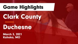 Clark County  vs Duchesne Game Highlights - March 3, 2021