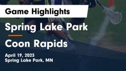 Spring Lake Park  vs Coon Rapids  Game Highlights - April 19, 2023