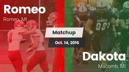 Matchup: Romeo  vs. Dakota  2016