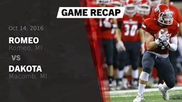 Recap: Romeo  vs. Dakota  2016