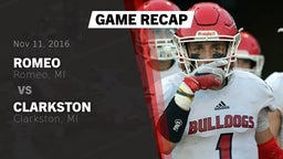 Recap: Romeo  vs. Clarkston  2016