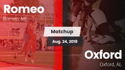 Matchup: Romeo  vs. Oxford  2018