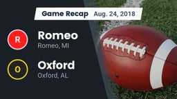 Recap: Romeo  vs. Oxford  2018