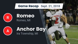 Recap: Romeo  vs. Anchor Bay  2018