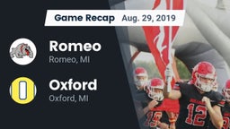 Recap: Romeo  vs. Oxford  2019