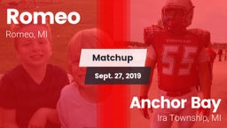 Matchup: Romeo  vs. Anchor Bay  2019