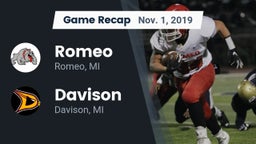 Recap: Romeo  vs. Davison  2019