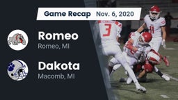 Recap: Romeo  vs. Dakota  2020