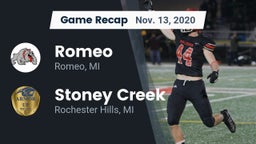 Recap: Romeo  vs. Stoney Creek  2020