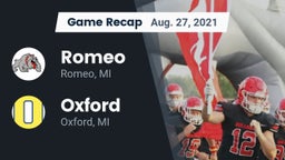 Recap: Romeo  vs. Oxford  2021