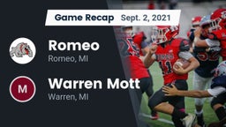 Recap: Romeo  vs. Warren Mott  2021