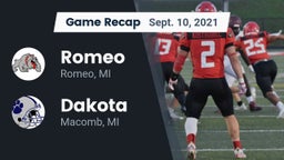 Recap: Romeo  vs. Dakota  2021