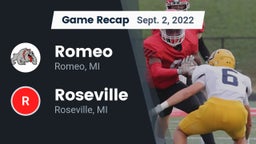 Recap: Romeo  vs. Roseville  2022