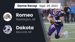 Recap: Romeo  vs. Dakota  2023
