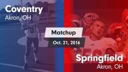 Matchup: Coventry  vs. Springfield  2016